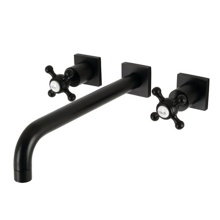 KINGSTON BRASS KS6050BX Wall Mount Tub Faucet, Matte Black KS6050BX